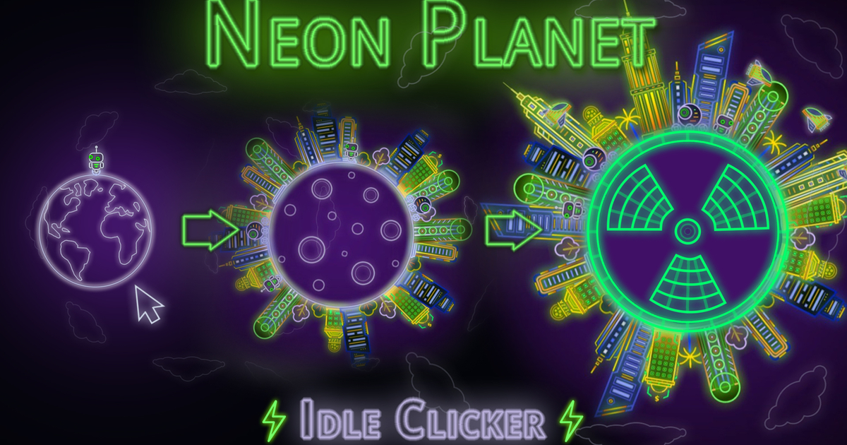 Neon Planet Idle Clicker Cover